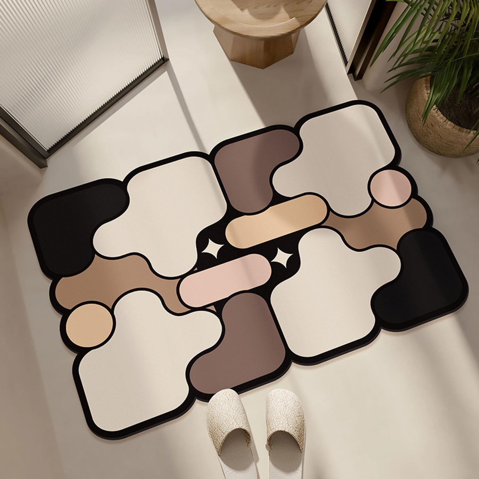 Alfombra de baño de diatomita contra caídas y suelos húmedos 50x80