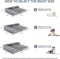 Vista 4 de BFPETHOME Cama ortopédica para perros extra grandes, sofá cama grande impermeable para perros con funda extraíble lavable, cama grande para mascotas