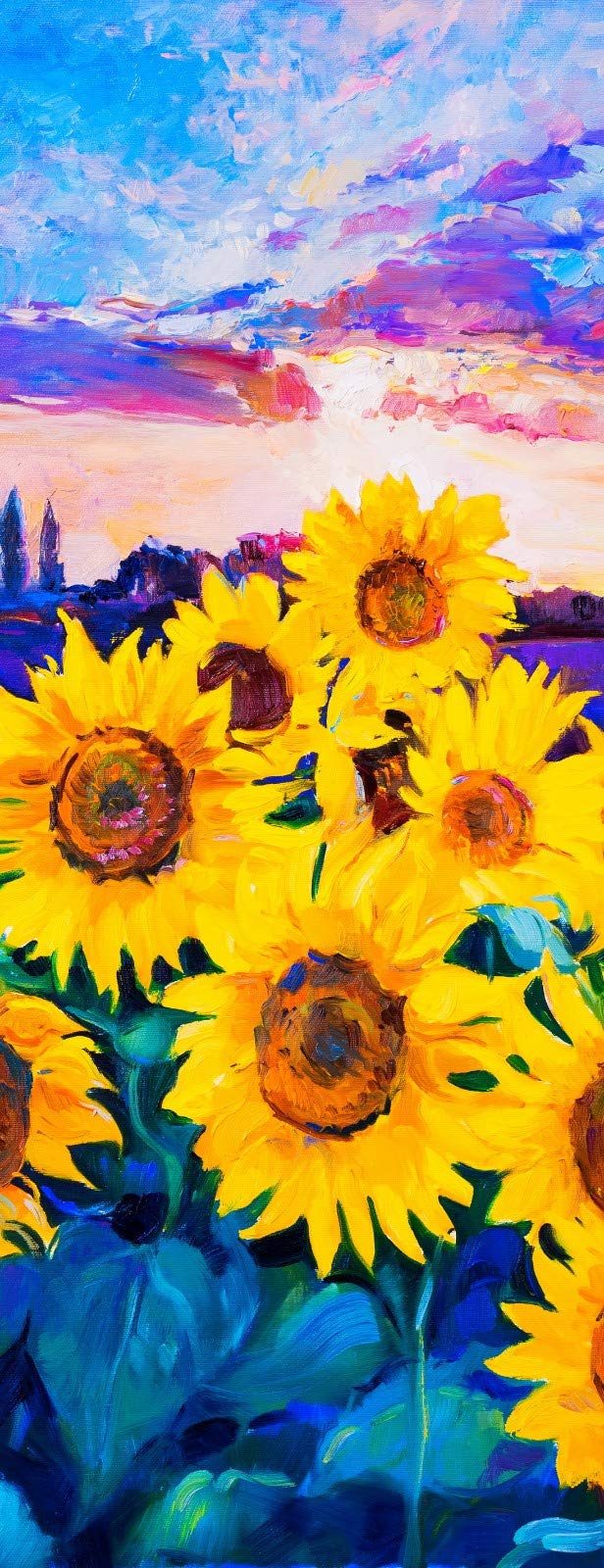 Papier Peint Art Décor Tournesol Aquarelle 3D Vinyle 77x200