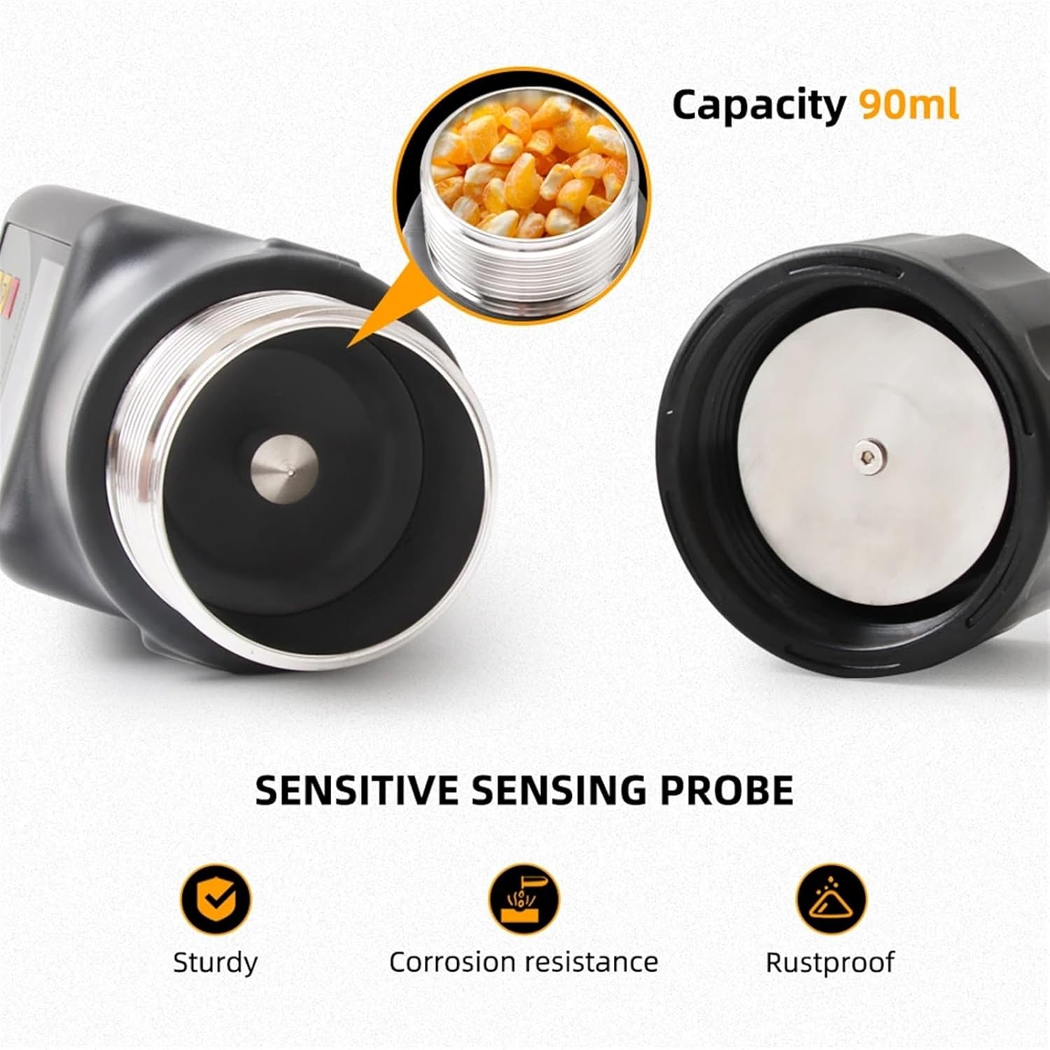 Moisture Meter Smart Grain Moisture Meter Storable Data Alarm Setting ATC High Accuracy Humidity Tester for 25 Kinds Rice Coffee Bean Seeds Pea