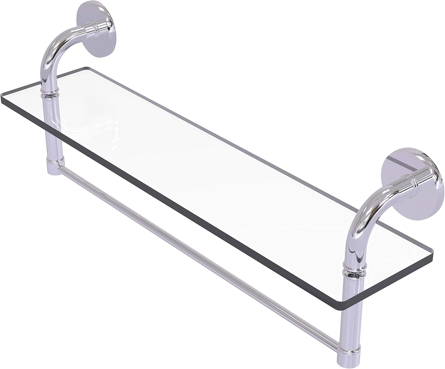 Allied Brass RM-1-22TB Remi Collection 22 Inch Vanity Integrated Towel Bar Glass Shelf, Brushed Bronze