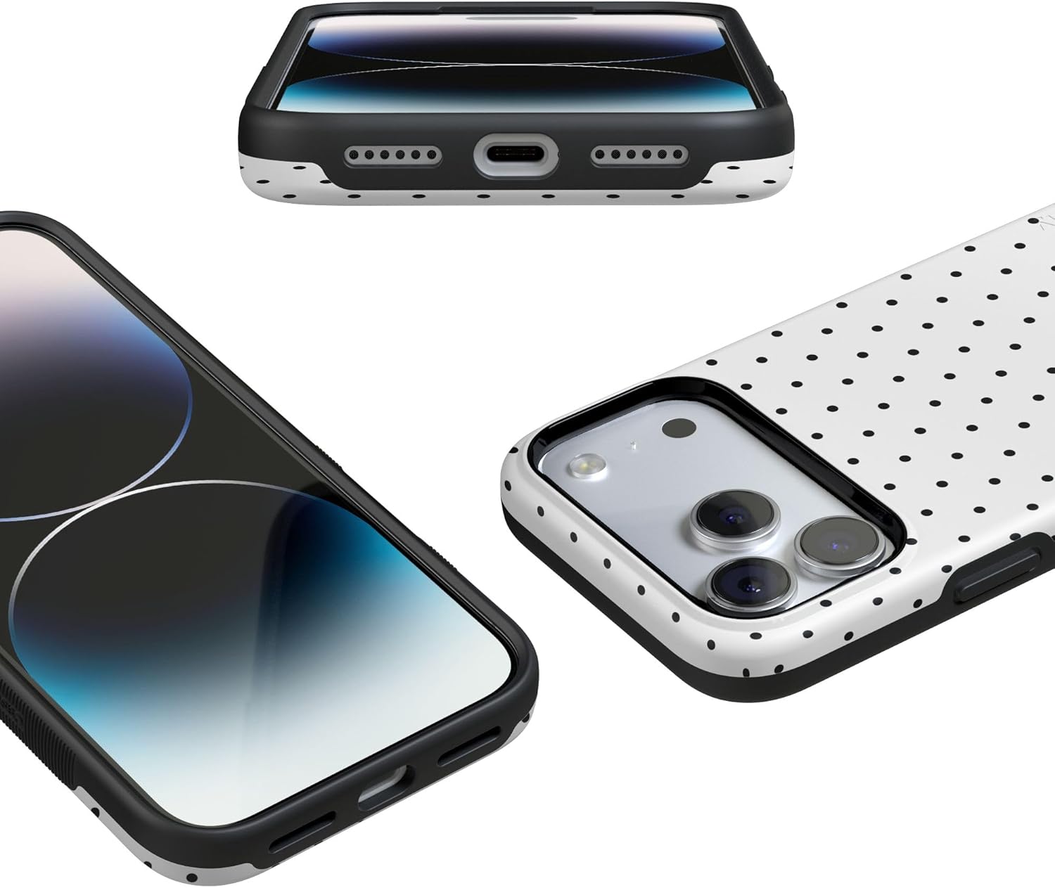 Casely iPhone 17 Pro Max Case | On the Dot | White Polka Dot | Bold Protective Design | Compatible with MagSafe