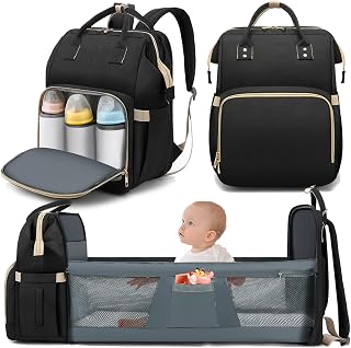 Baby Diaper Bag Backpack with Changing Station - Waterproof, Large 30L Capacity for Boy, Girl, Mom, Dad - Travel Baby Bag with Stroller Straps, Insulated Pockets - 16.5x9.4x14" - Baby Shower Gifts