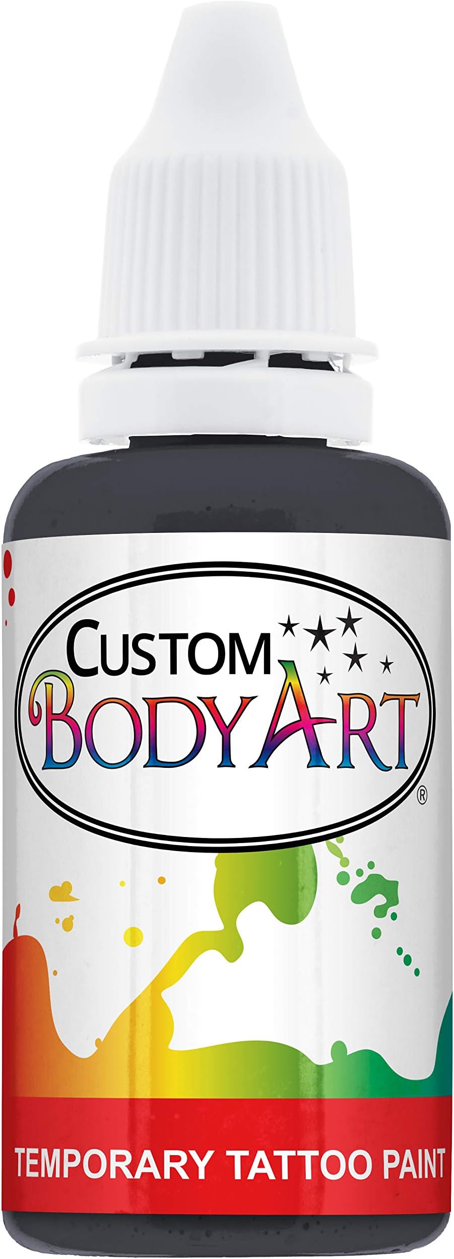 BLACK TEMPORARY TATTOO INK AIRBRUSH BODY ART PAINT 1-OZ