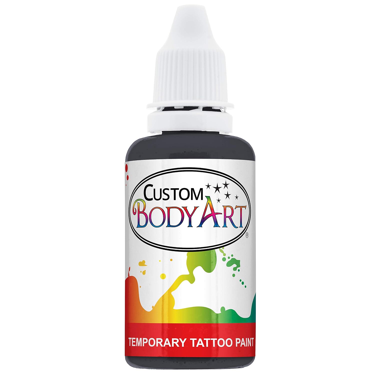 BLACK TEMPORARY TATTOO INK AIRBRUSH BODY ART PAINT 1-OZ