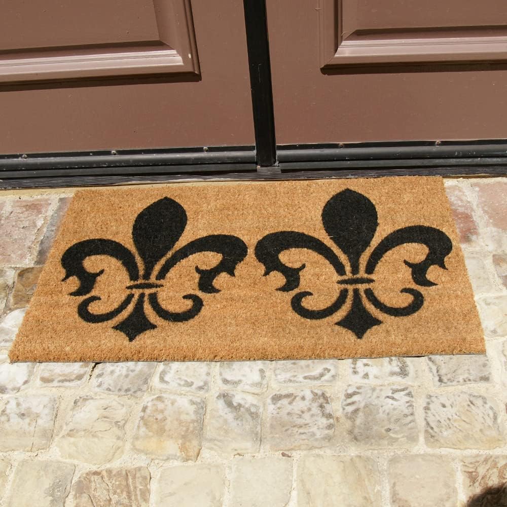 Rubber-Cal "The Clovis Legend French Provincial Doormat, Brown, 18 x 30 (10-102-025)