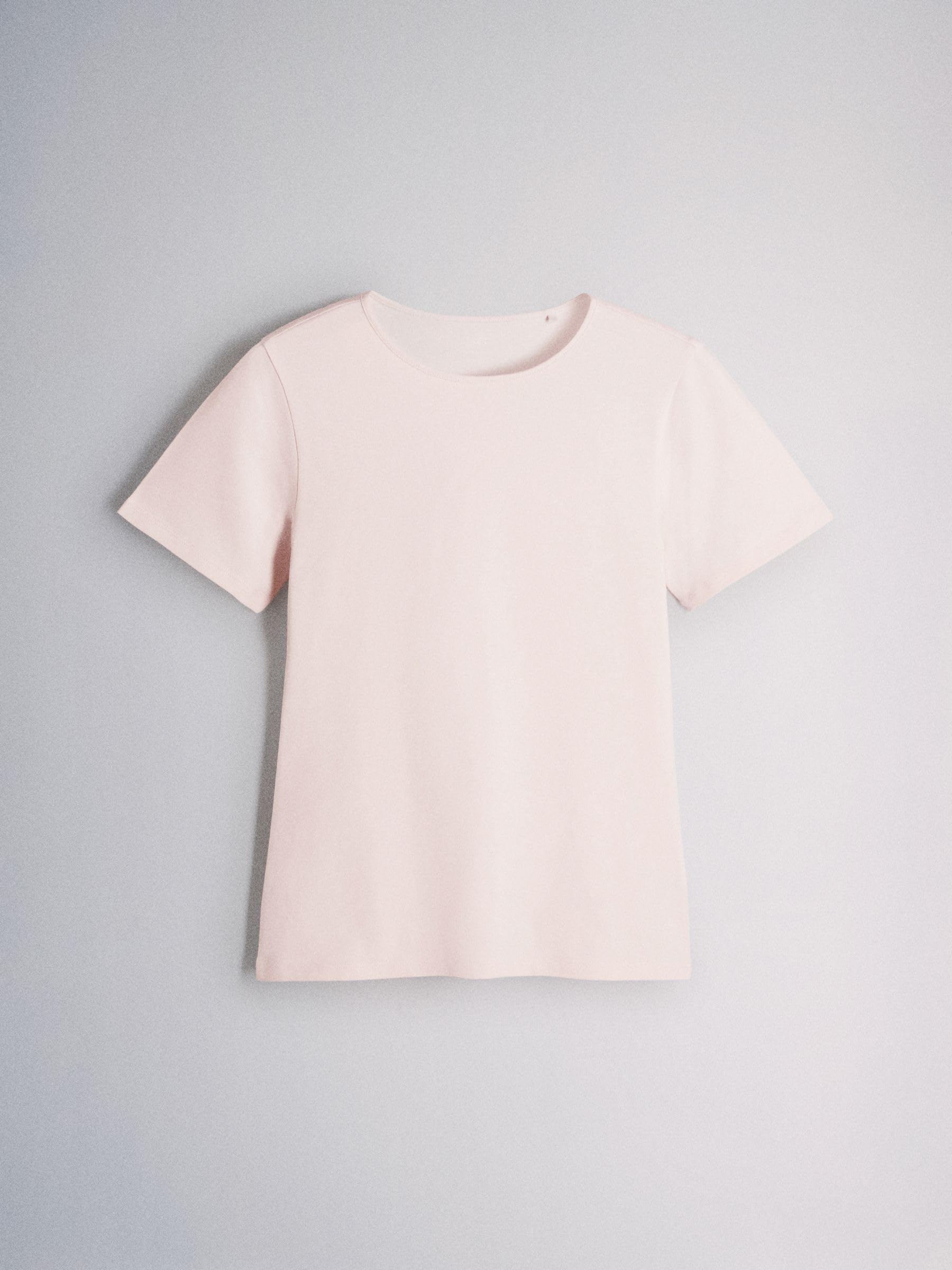 THE SET Damen kurzärmelige, körpernahe T-Shirts mit Rundhalsausschnitt
