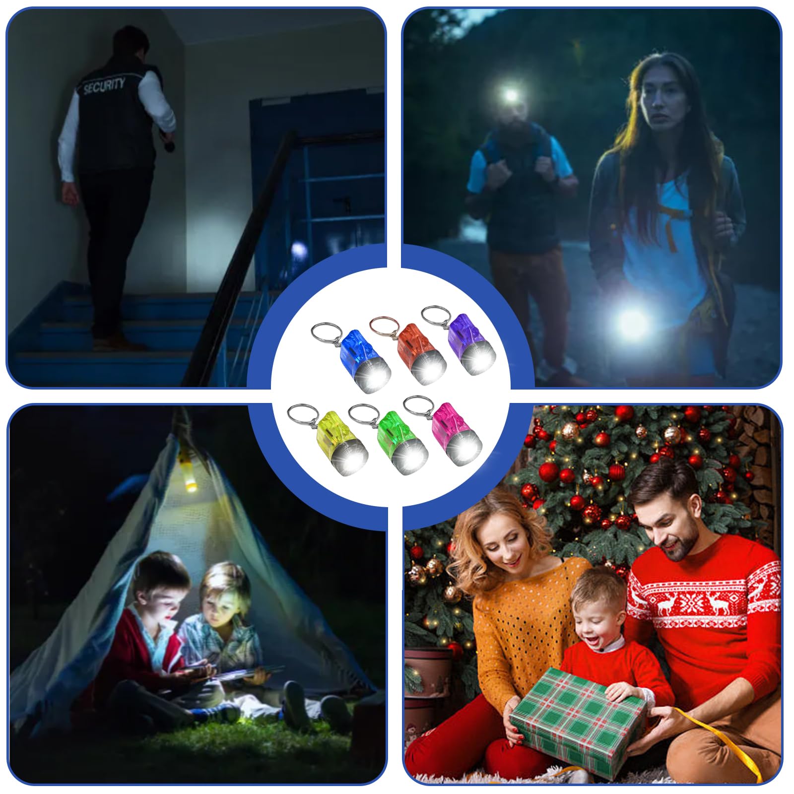 GAOUTO 30 portachiavi per torcia 4 cm LED per bambini, ideale come regalo e regalo, mini torcia per bambini, regalo per ospiti, campeggio, esterno, escursionismo
