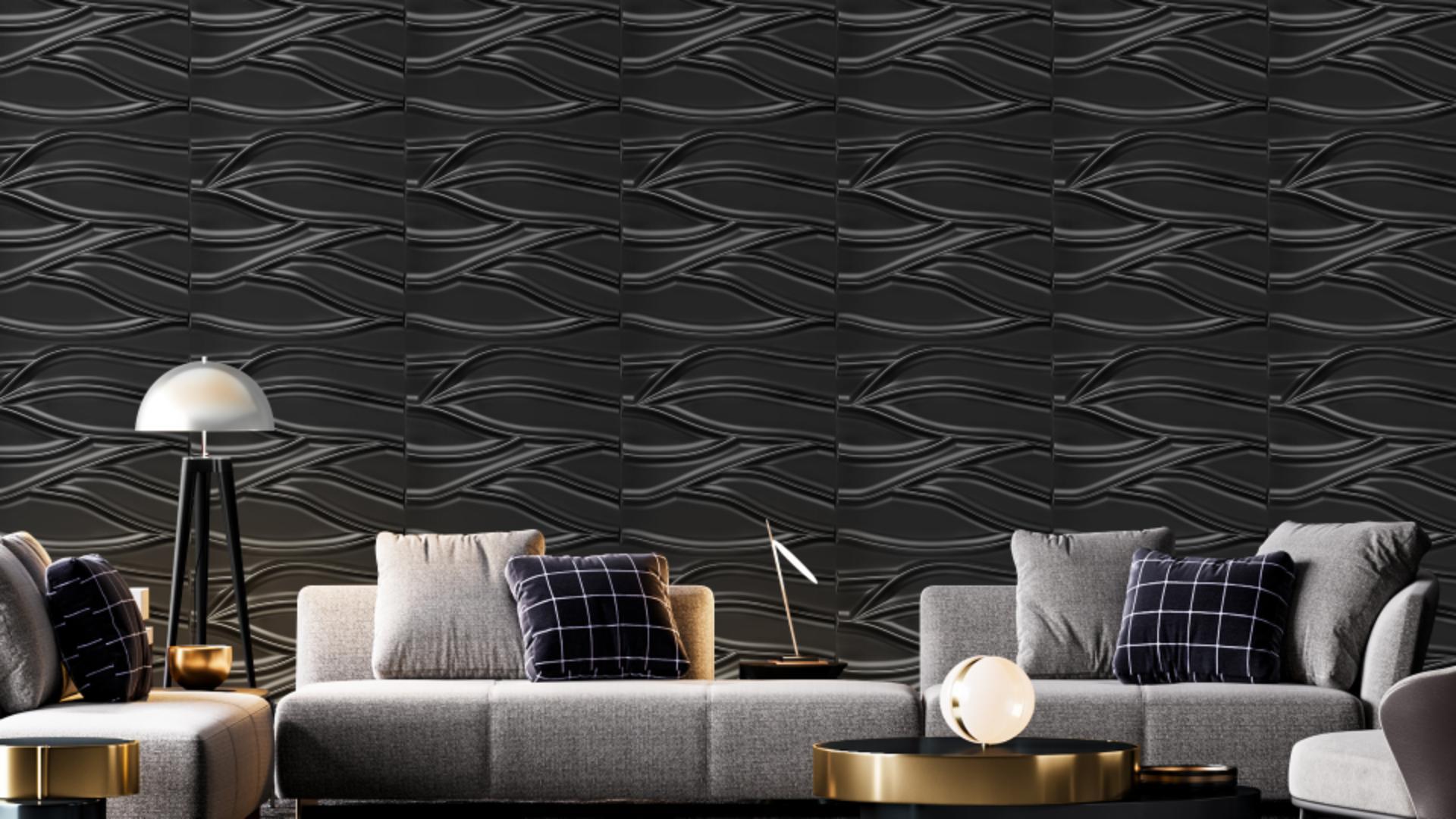 Accent Wall STICKGOO 3D Wave Wall Panels - White Textured Wall Decor ...