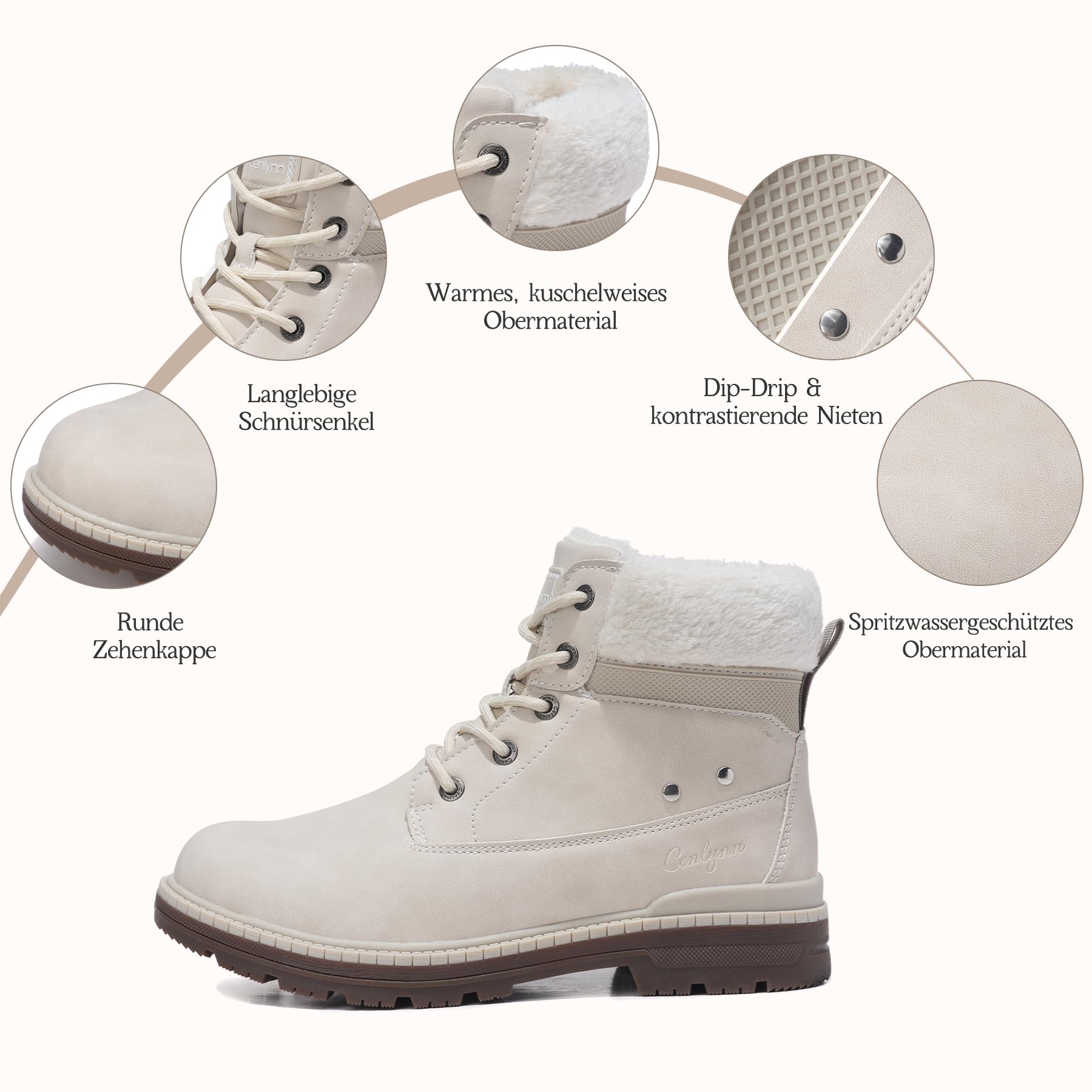 Damen Winterstiefel Winterschuhe Warm Gefütter Schneestiefel Bequem Rutschfeste Winter Schuhe