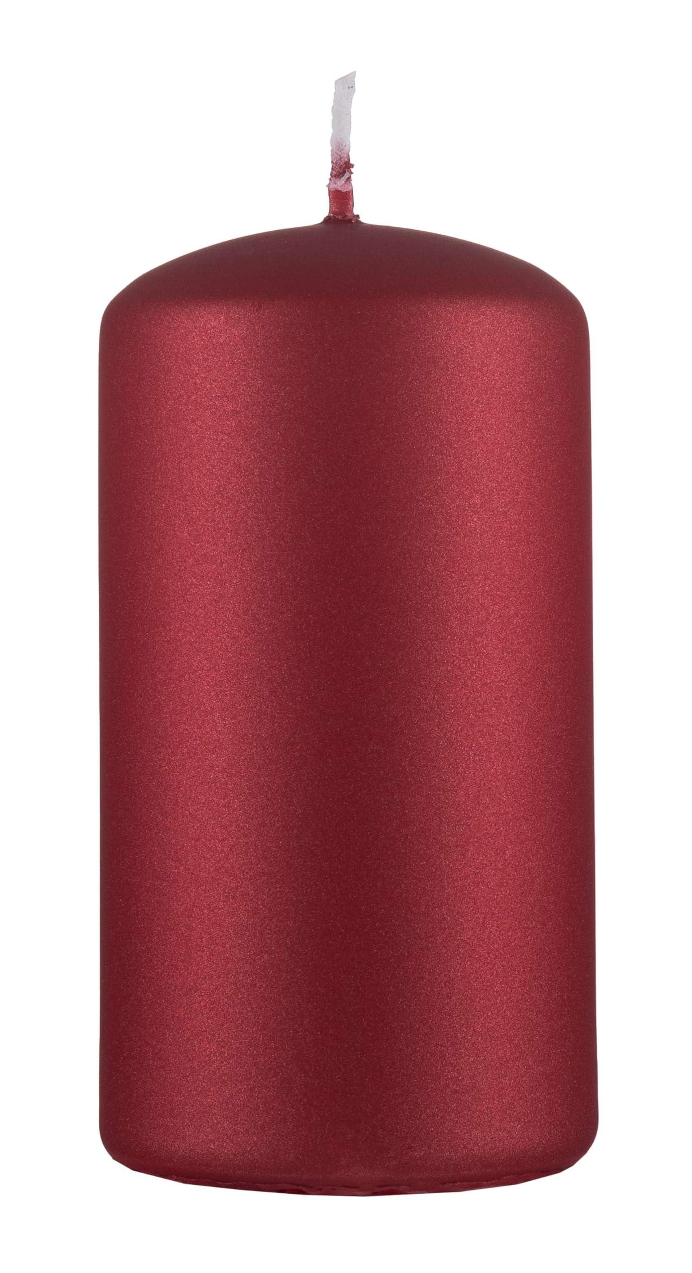 Donau Home Red Pillar Candle Standard Varnish/Paraffin Candle 60 X 115 Mm Metallic Matt Decorative Candle Pack Of 1