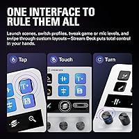 Vista 5 de Elgato Stream Deck + White - Controlador de estudio con teclas LCD, diales y tira táctil para posproducción en Adobe Premiere Pro, Photoshop