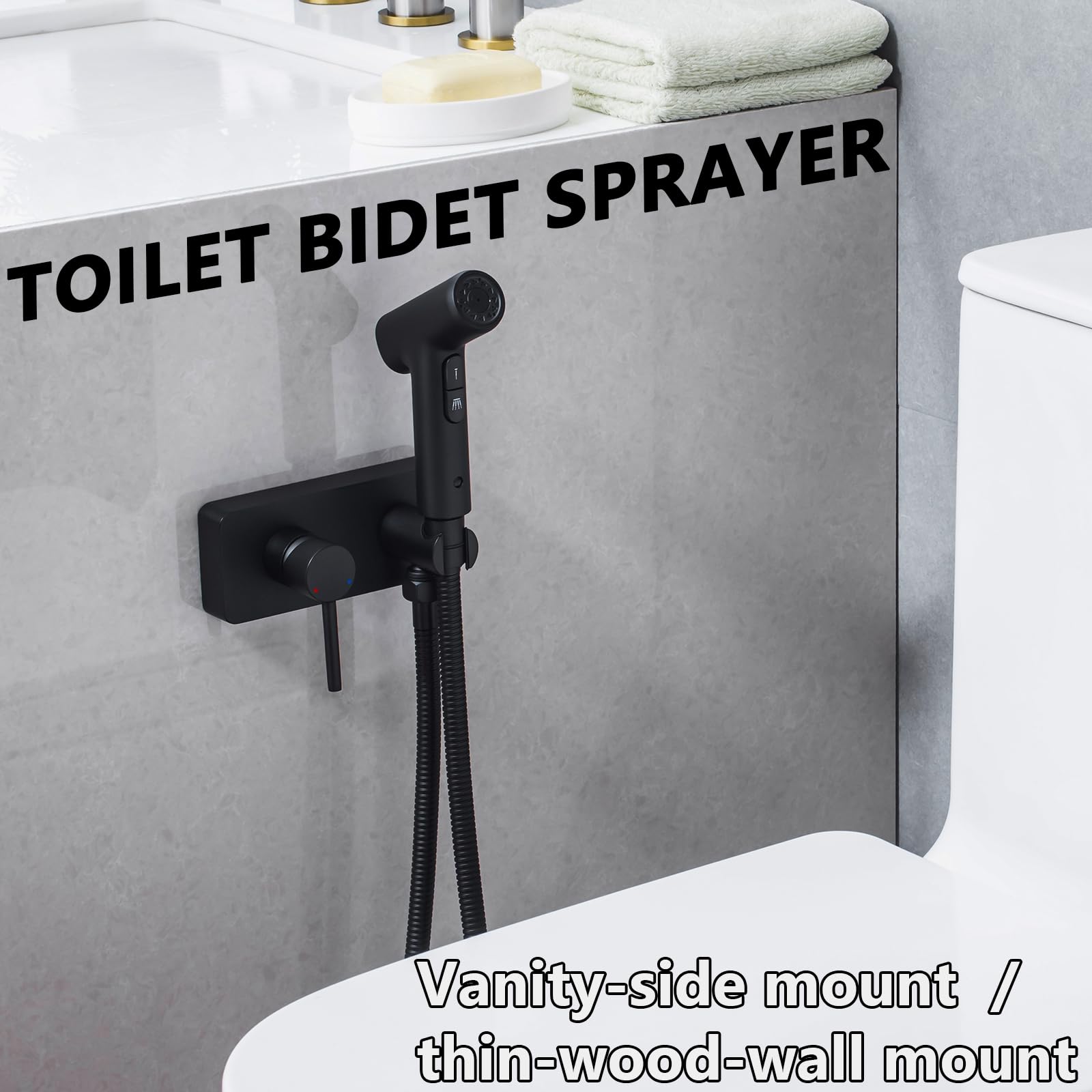 Brass Handheld Bidet Sprayer - Easy Install, Hot & Cold -2 Brass Handheld Bidet Sprayer - Easy Install, Hot & Cold -2