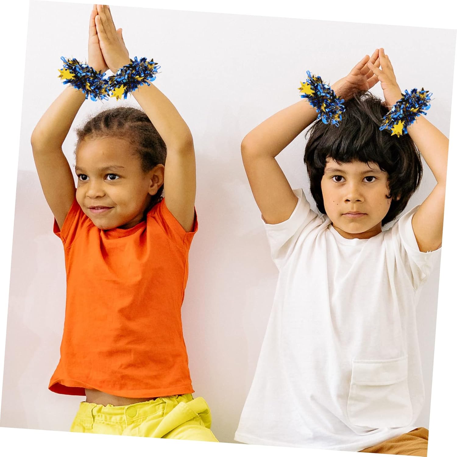 BESPORTBLE 12 Pcs Cheerleading Balls Glitter Foil Cheer Pom Poms Cheering Hand Flower Cheering Squad Pompoms Cheer