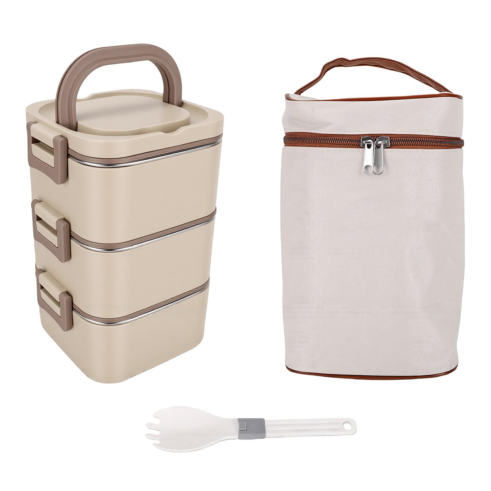Fockety Contenitore per il Pranzo Portatile da 2100 Ml con Borsa Termica