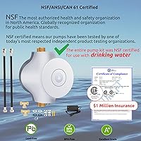 Vista 2 de Smart Instant Hot Water Recirculating Pump System NSF/ANSI 61 & 372 for Tanked, Tankless Water Heater 3 speed Bulit-in Thermostat Recirculating Pump