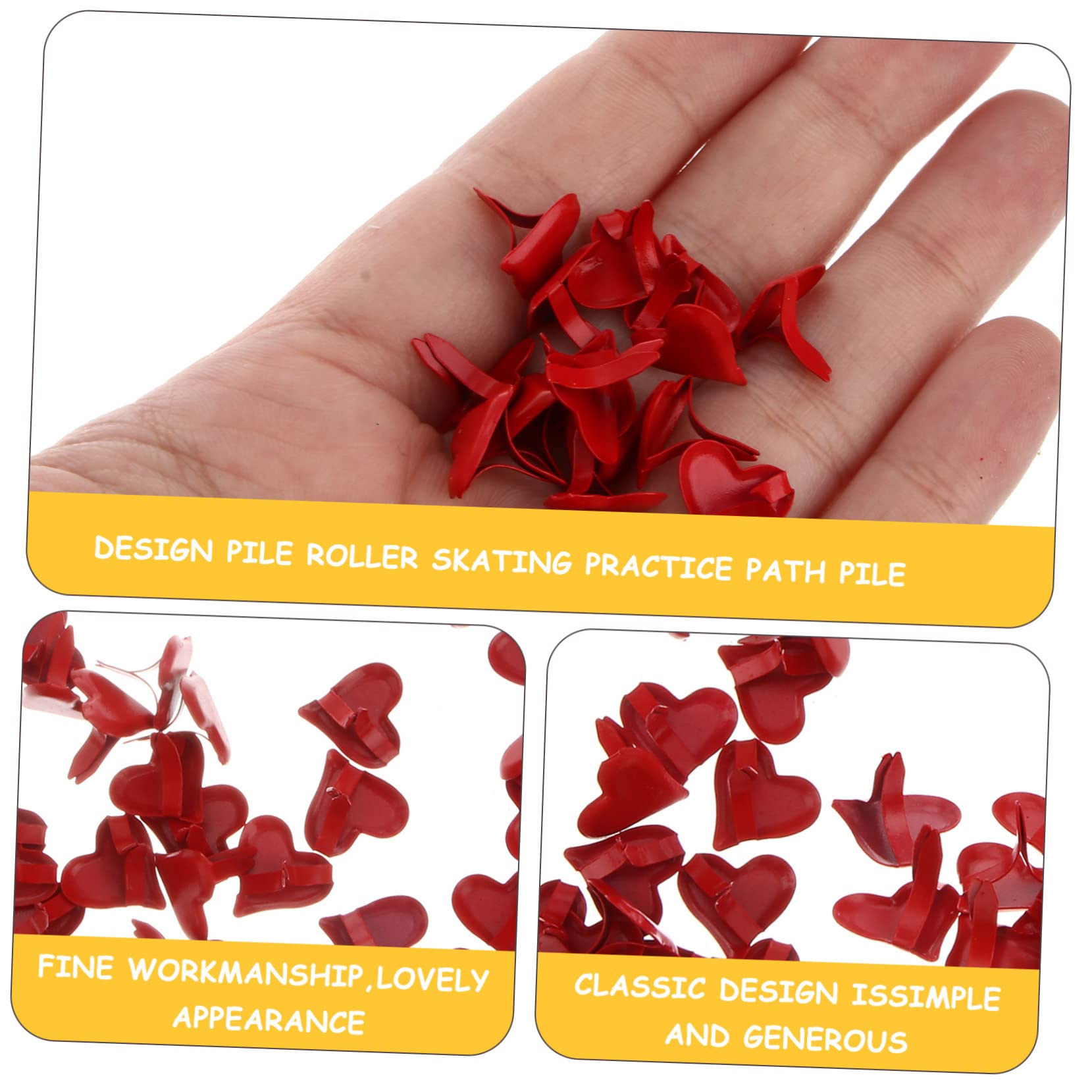 Gadpiparty 50pcs Heart Shaped Mini Brads Durable Fasteners for Scrapbooking Crafting and DIY Projects Red Brads for Creative Crafts