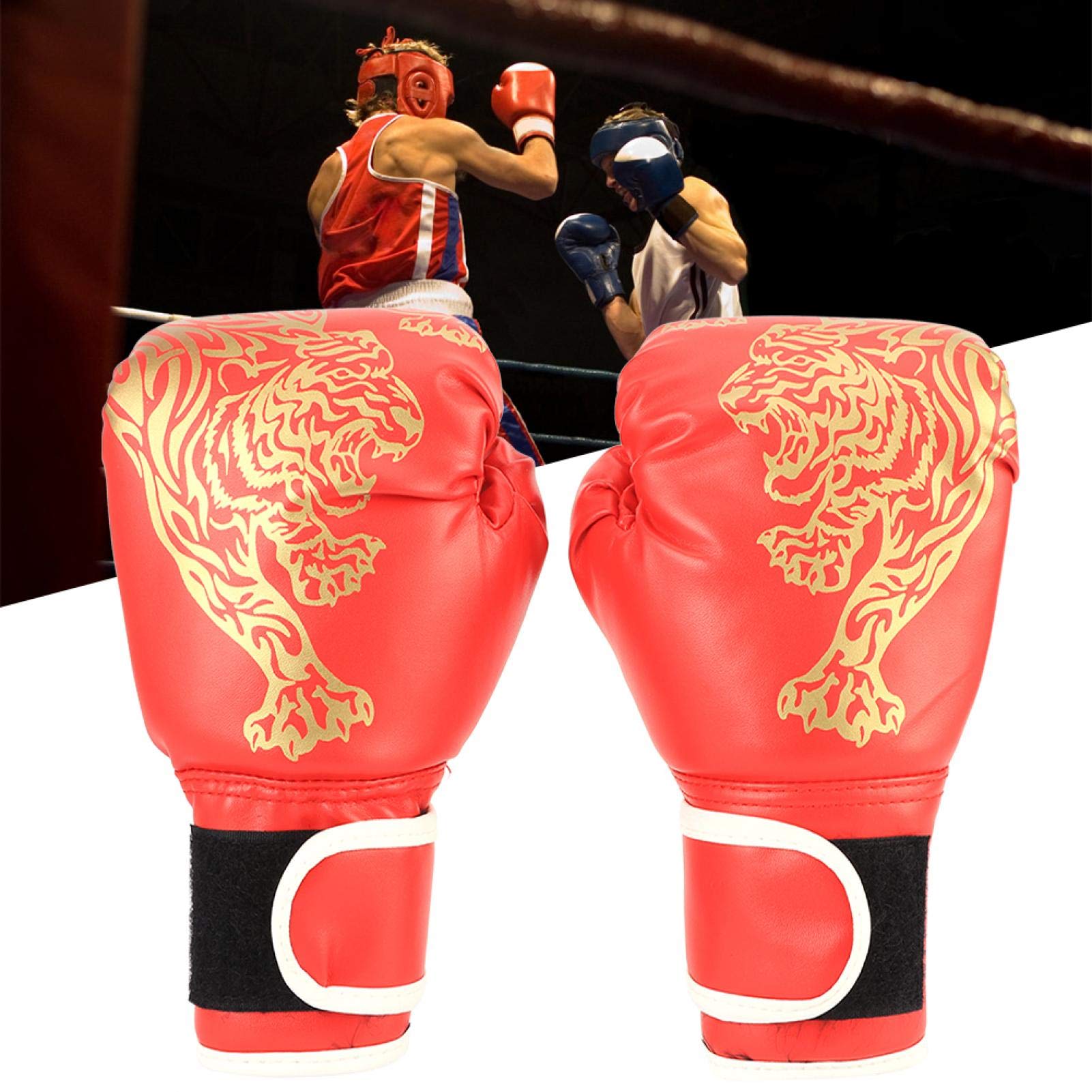 Guantes de Taekwondo Sanda Rojos para Entrenamiento Adultos Niños
