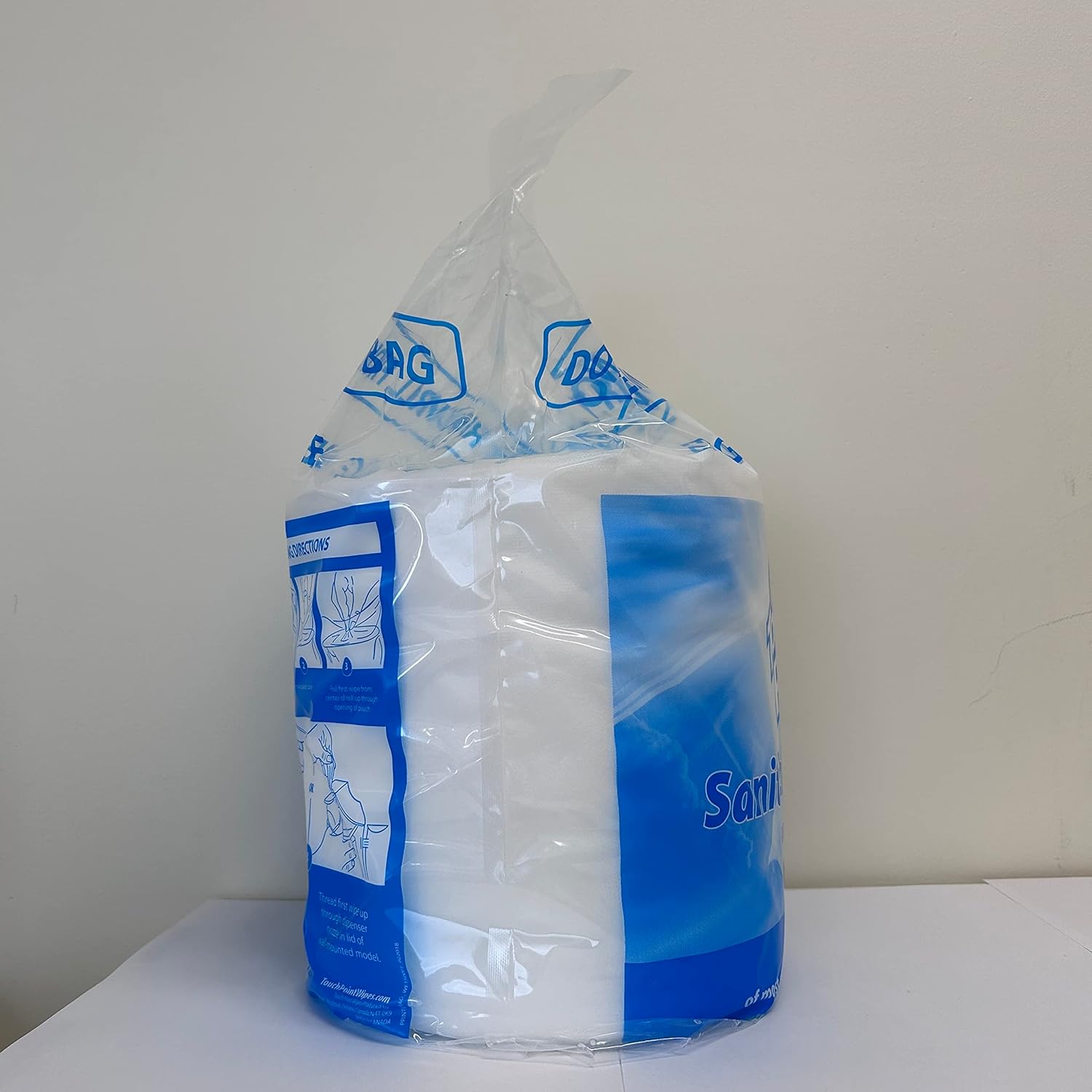 Touch Point Hand Sanitizing Wipes - FDA Registered, Premium Fabric, Ideal for Gym, Office, School, Home, Car, Travel, Hospital, and Restaurant (2 Rolls/Case)