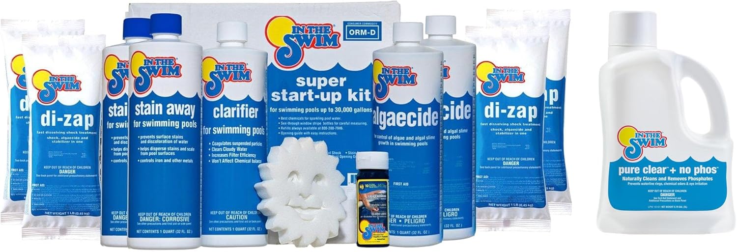 In The Swim Ultimate Pool Opening Chemical Start Up Kit - Above Ground and In-Ground Swimming Pools - Up to 35,000 Gallons