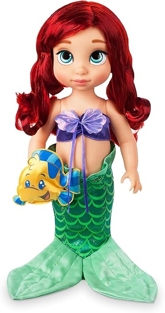 Disney Store Official Ariel Doll Animator Collection, The Little Mermaid, 39cm/15, Realistic Rooted Hair & Outfit, Collectible Toddler Doll Suitable for Ages 3+