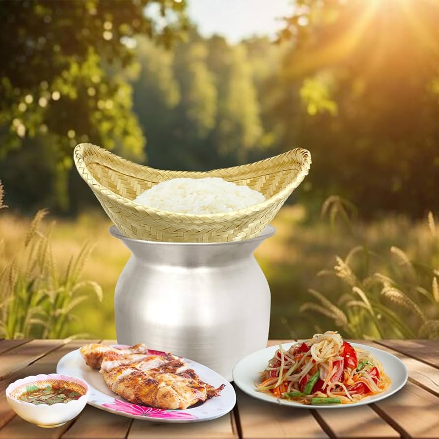 Amazon | PANWA タイ製 もち米 アルミ クックポット - 伝統的な