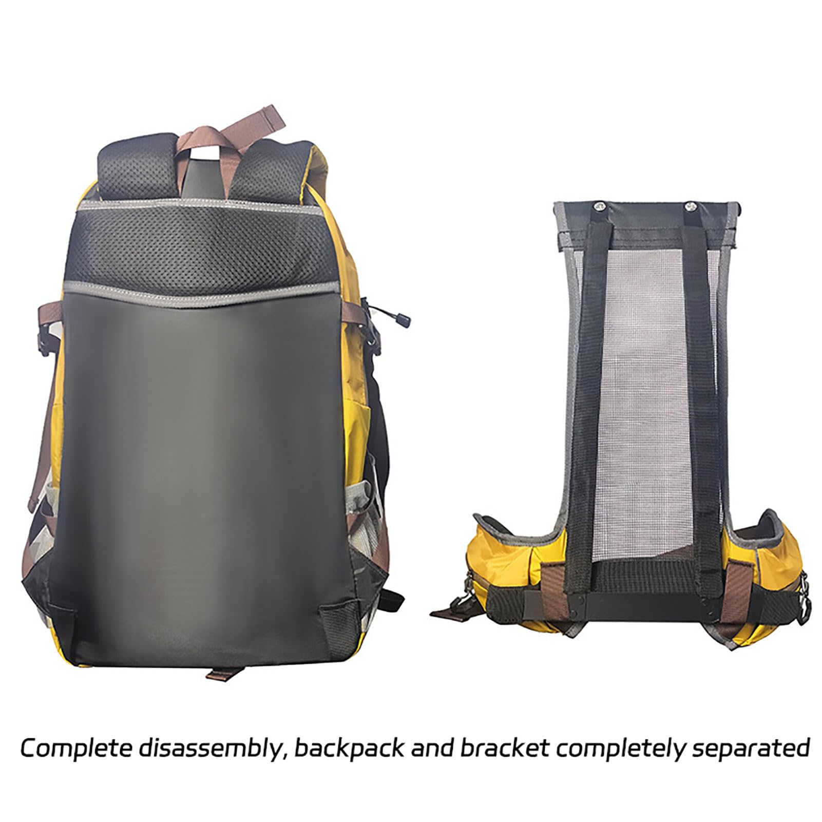 TY&WJ Zaino da Trekking 40L Traspirante, Grande Zaini da Viaggio Impermeabile con Telaio Rimovibile per Uomo E Donna Alpinismo