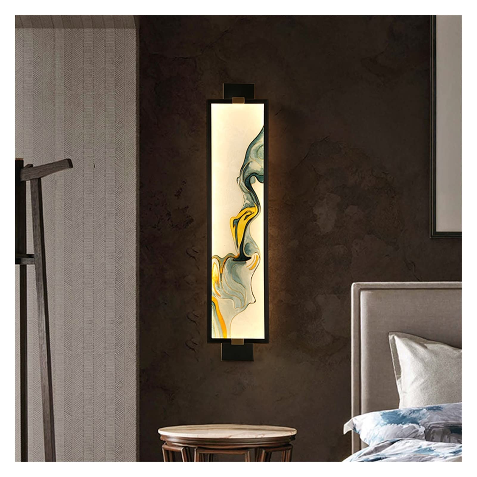 ZTCHSENZT Wall Sconces, Modern LED Wall Lamp Bedroom Bedside Home Interior Classical Decoration Lights Corridor Sconce Background Lantern Fixtures,C-warm White-L20CM H80CM