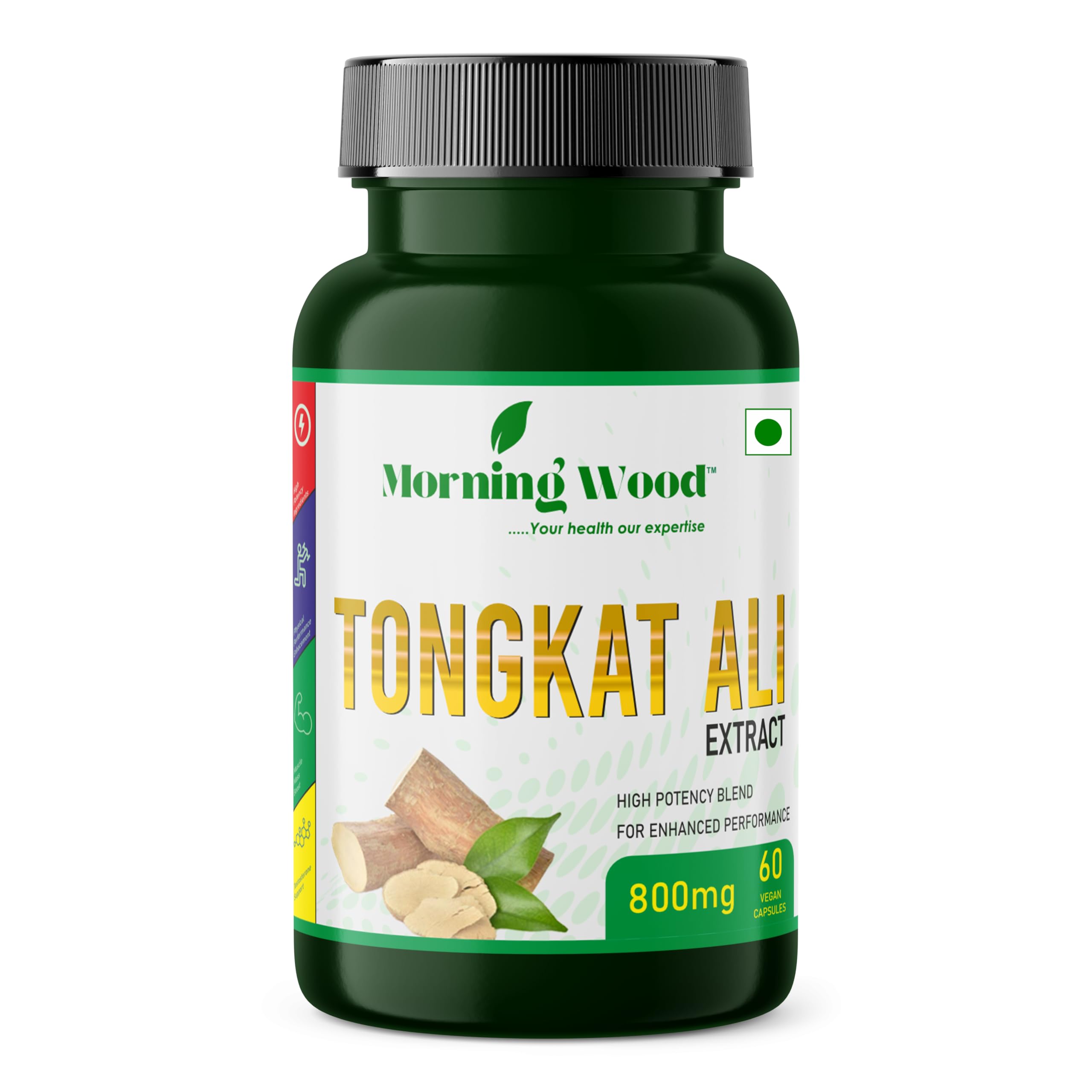 Morningwood Tongkat Ali Root Extract Supplements 800mg | 60 Vegan Capsules