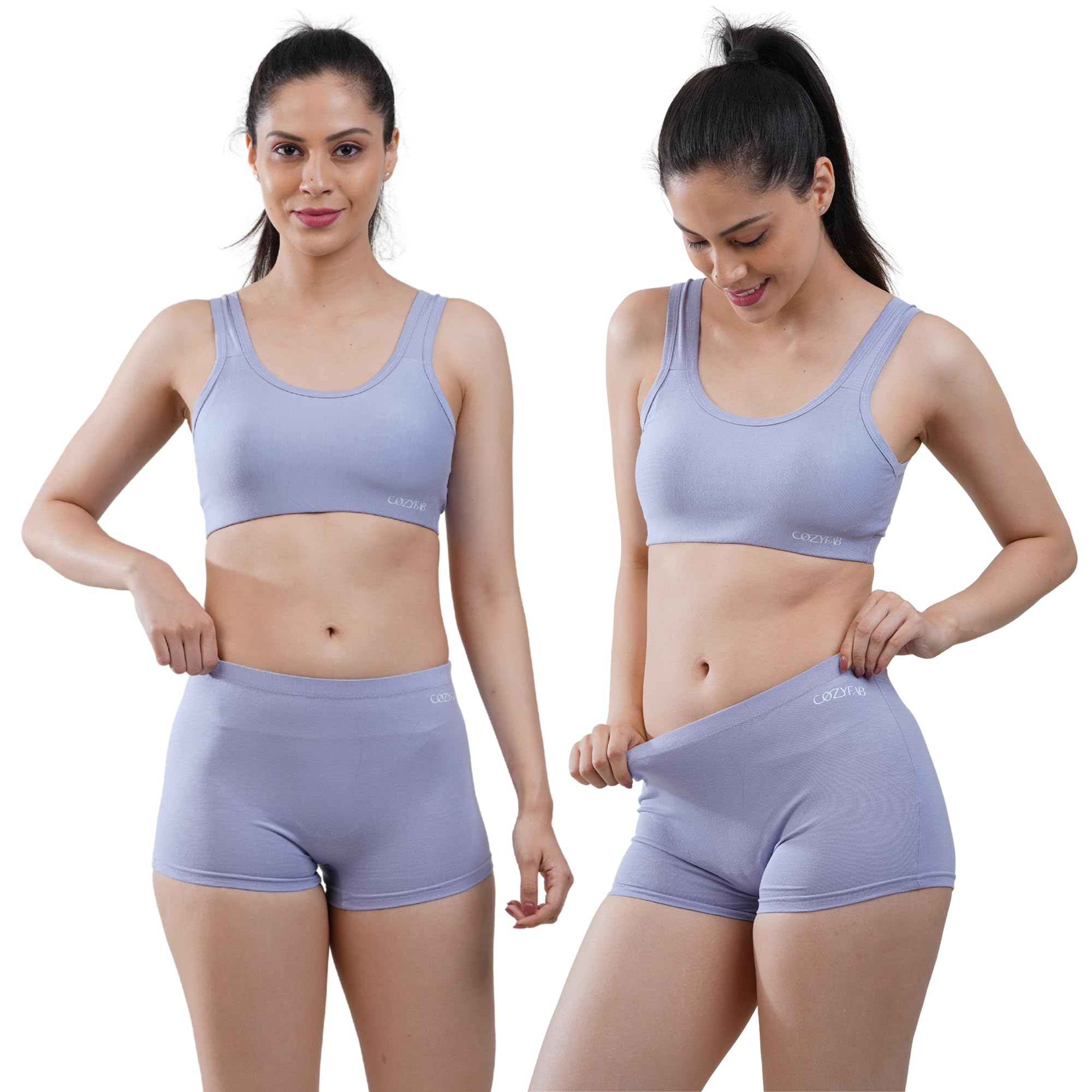 Women’s Bamboo Cotton Seamless Boyshorts Panties | Full Coverage Soft Breathable Underwear for Ladies | No Visible Line Anti-Chafing Period Comfort Innerwear-picture-17