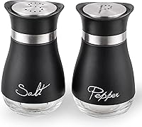 Vista 8 de Lonffery Juego de saleros y pimenteros – Recipientes de sal para regalos, decoración de cocina, hogar, caravana, campamento, barbacoa, dispensador