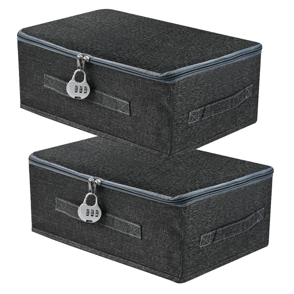 24x31x20cm Abschließbare Box Aus ABS/PP Mit Zahlenschloss – Stapelbar, Transparent