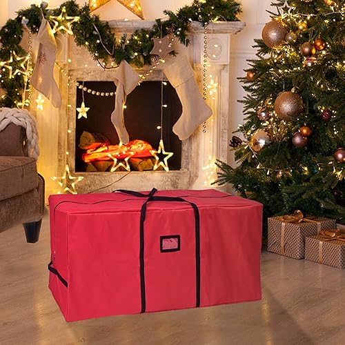 Miniatura 6 de Bolsa de almacenamiento para árbol de Navidad de 9 pies, poliéster Oxford 600D duradero con revestimiento de PVC impermeable, cierre de doble