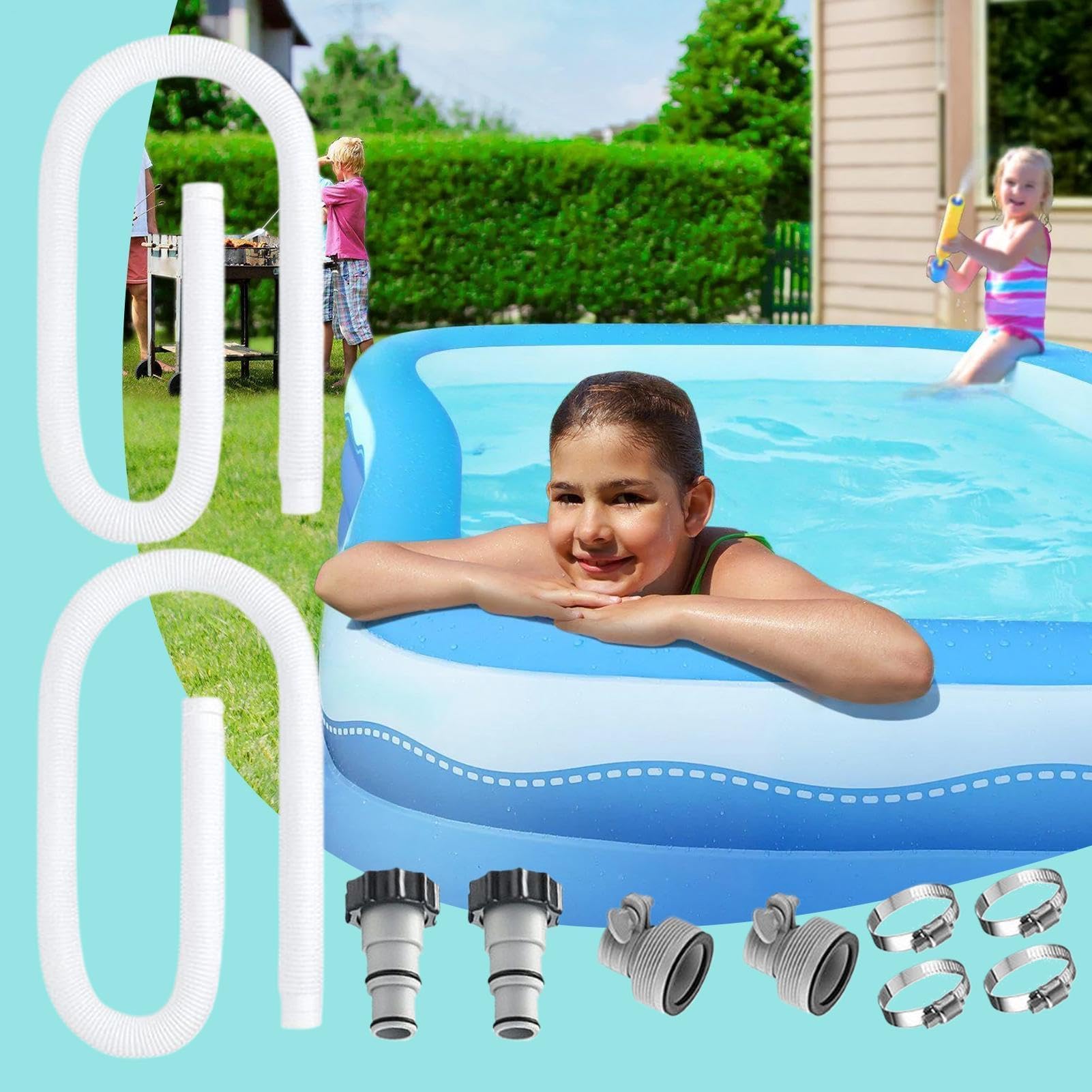 Tubo per pompa filtrante per piscina e pompa a sabbia, accessorio per fontana, giardino, spa, vasca e ambienti esterni
