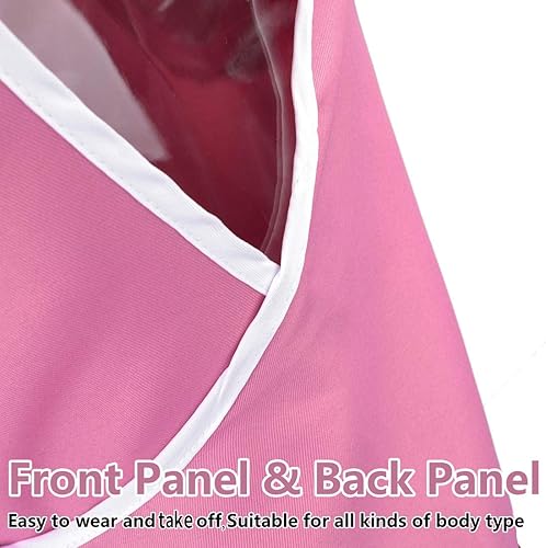 Miniatura 6 de Surrui Peluquero Peluquero Delantales con Bolsillos Peluquero Delantal Camarera Sin Mangas Chaleco Ropa de Trabajo Rosa, Rosado