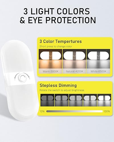 Miniatura 3 de MERTTURM Luces interiores de caravana de 900 lúmenes, 180 LED de 12 a 24 V y 10 W, lámpara de cúpula de techo para caravana con 3 temperaturas de