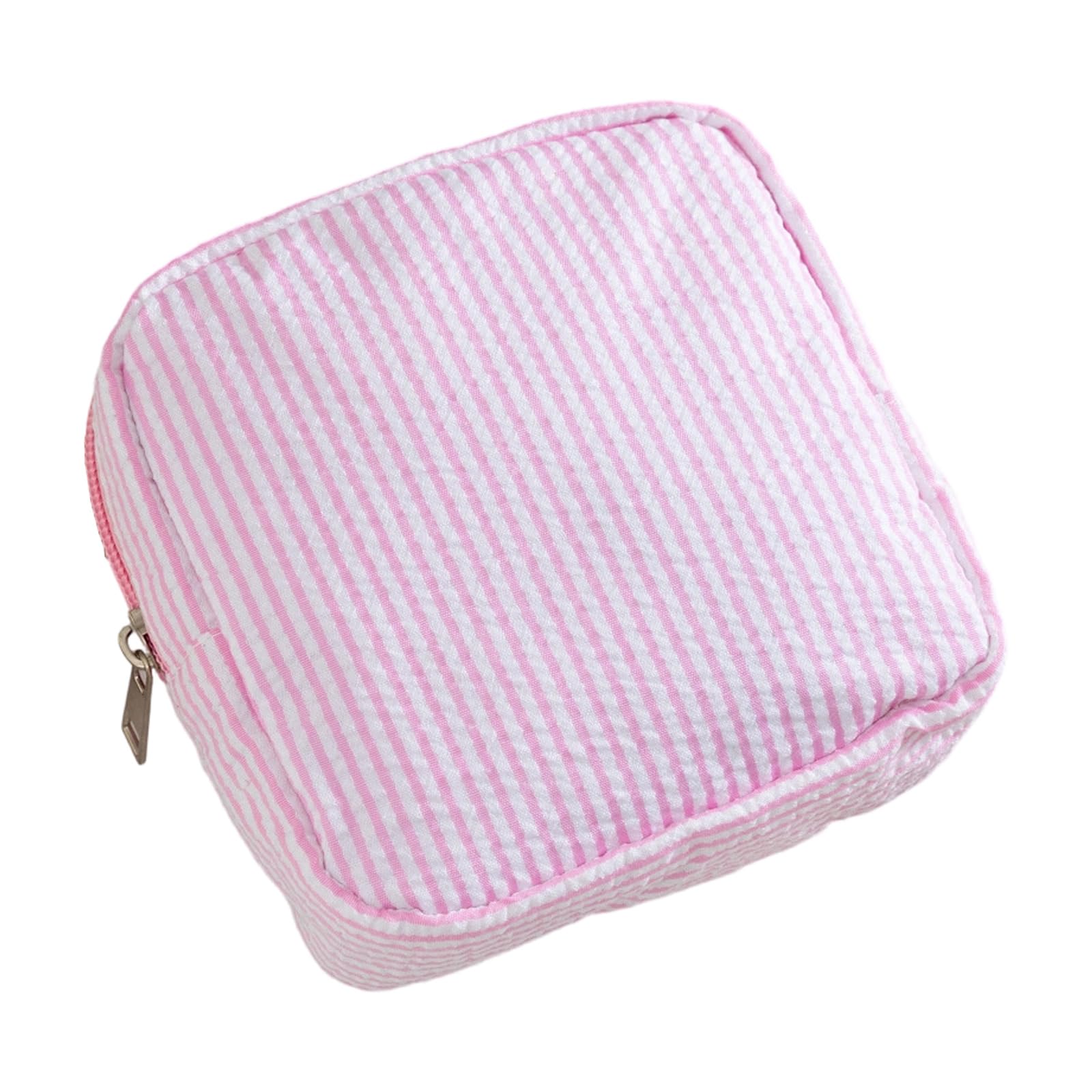 Tsophreniq Waterproof Bubble Fabric Toiletry Holder Perfect for Cosmetics and Feminine Care Items Makeup Container Bubble Textured Travel Cosmetic Bag for Makeup Accessories