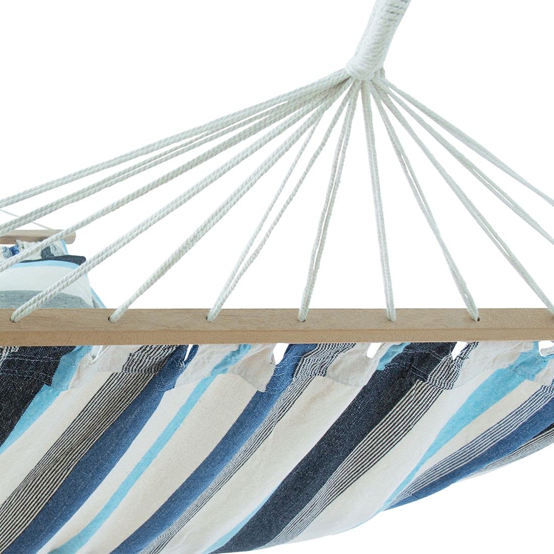 yourGEAR Kauai - Hamac XXL 240 x 160 cm avec coussin - Grande capacité de charge de 300 kg - Émeraude ou aqua - Coton - Hamac idéal pour 2 personnes - Certifié TÜV - Kit de fixation inclus