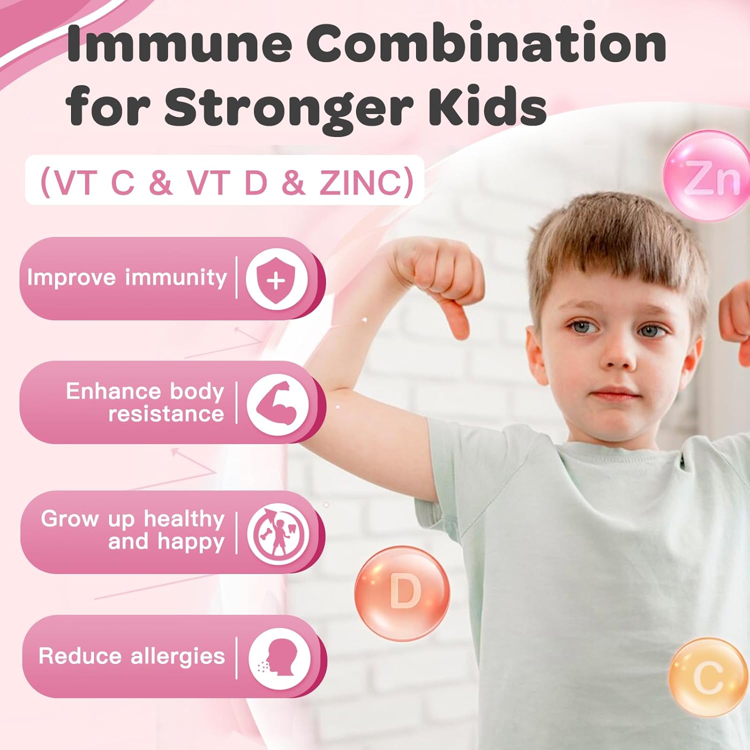 Probiotics for Kids, Kids Probiotic-Multivitamin Gummies with 5 Billion CFUs for Digestive Health & Immune Support, with Vitamins, Prebiotics, Minerals for Children, Natural Peach Flavor, 45 Servings - Image 5