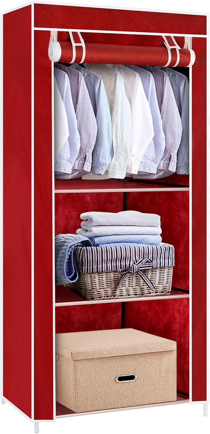 Youyijia Canvas Wardrobe 149x70x45cm Portable Simple clothing storage
