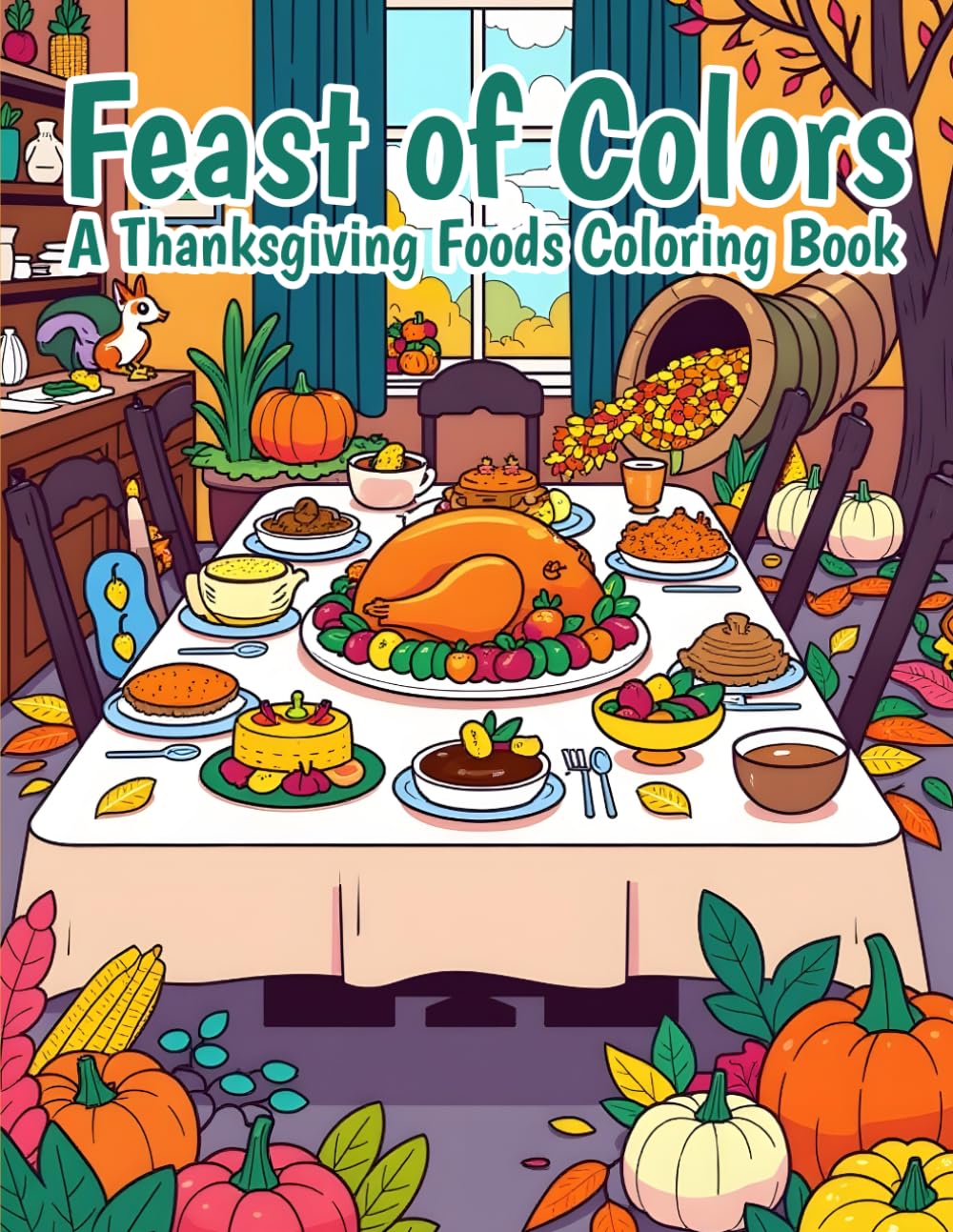 Feast of Colors: A Thanksgiving Foods Coloring Book