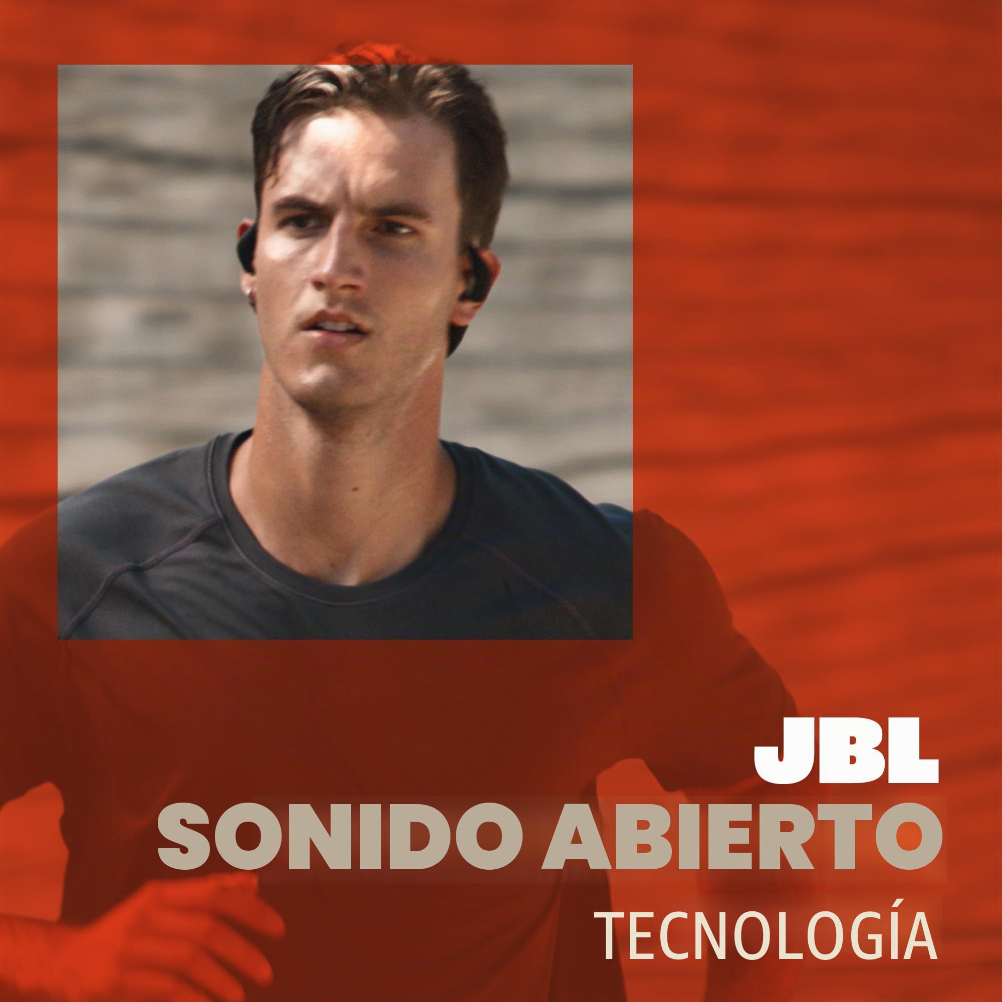 JBL Endurance Pace Auriculares Deportivos Open-Ear, Negro/Gris | Bluetooth, 10H de Autonomía, Banda para el Cuello con Memoria, Protección IP68 contra Agua y Polvo, Tecnología JBL OpenSound