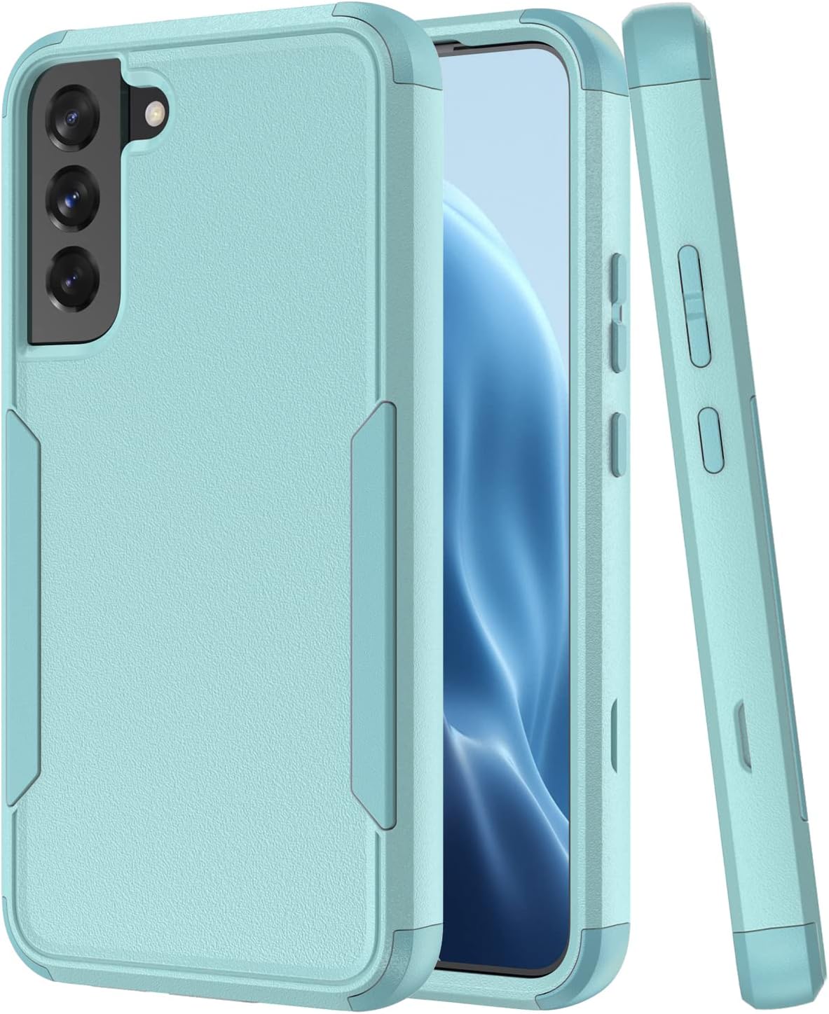 Amosry Compatible with Samsung Galaxy S22 Case, Drop-Resistant, Shockproof, Anti Friction, Anti Fingerprint, for Samsung Galaxy S22 (Blue)