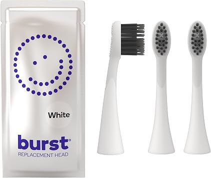 BURST Genuine Replacement Heads for Original Sonic Toothbrush White