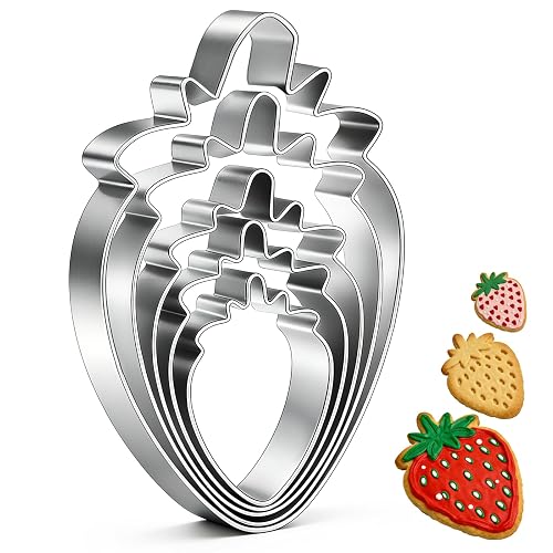 Strawberry Cookie Cutter Fruit Vegetbale Biscuit Cutters for Valentines Day
