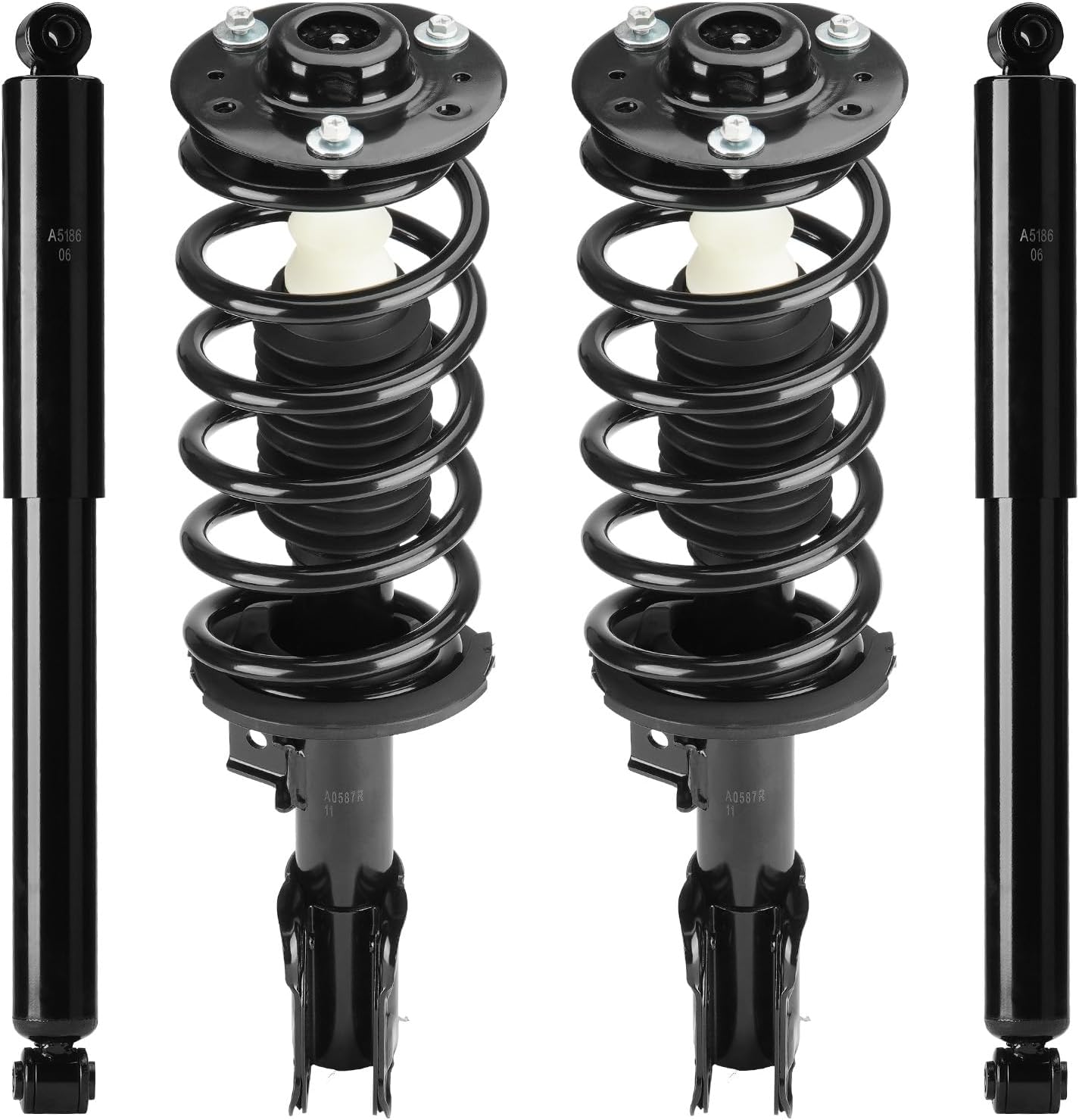 Front Struts Assembly & Sway Bar Links for 2010-2017 Chevy Equinox GMC Terrain, 12-13 Captiva Sport, Saturn Vue Pontiac Torrent 3.6L Suzuki XL-7, Shock Except 19" Wheels Replace 172526 172527
