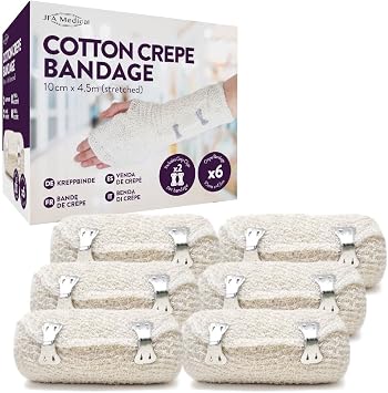 JFA Medical Cotton Crepe Bandages 10cm x 4.5m - Box of 6