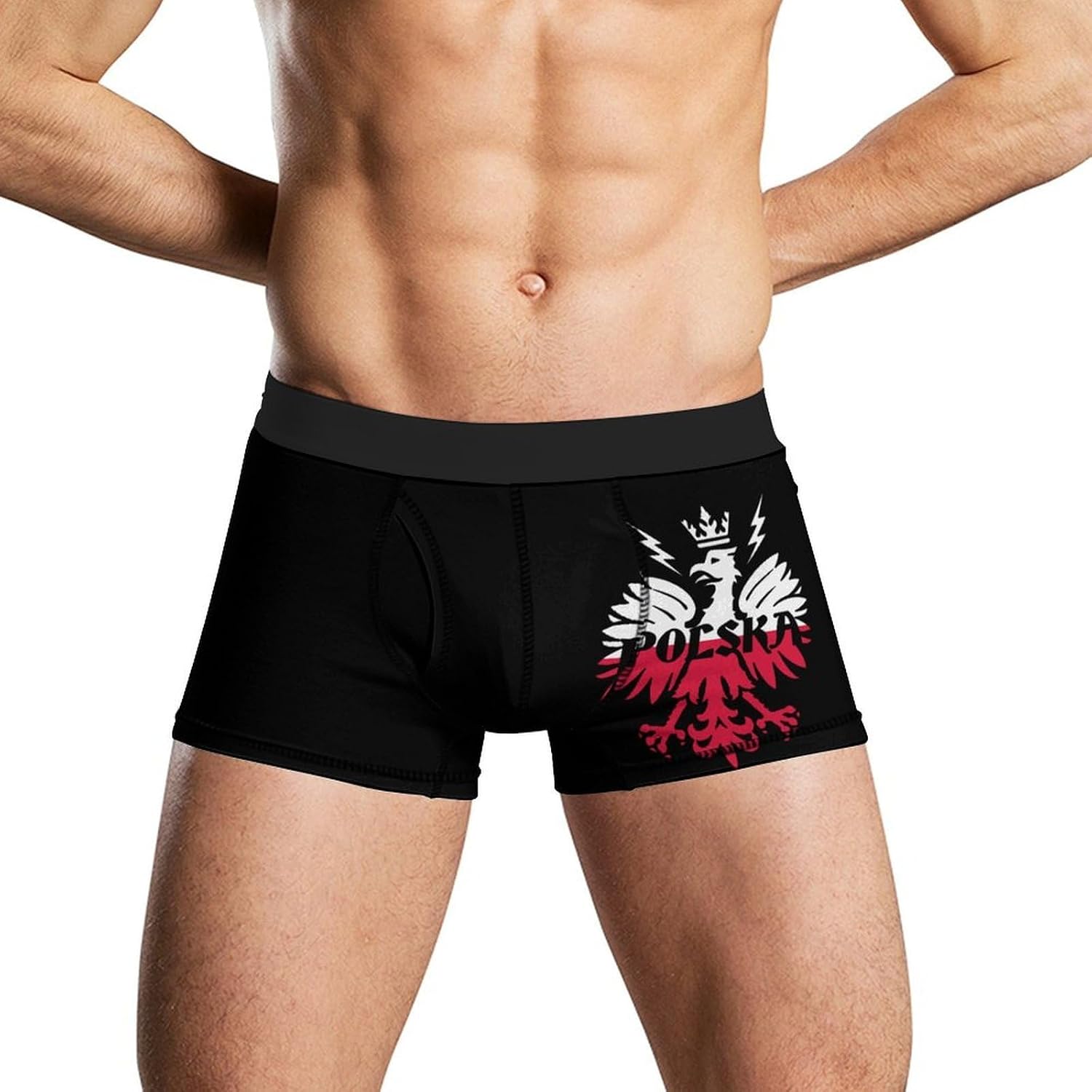 Polska Poland Polish Flag Mens Boxer Briefs Breathable Underwear Trunks Short Pants