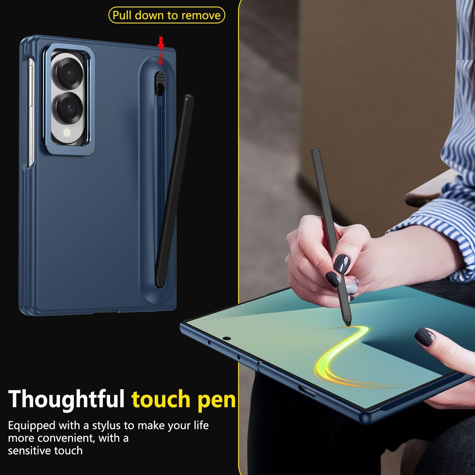 Modne etui do Samsung Galaxy Z Fold 8, matowa ochrona ekranu