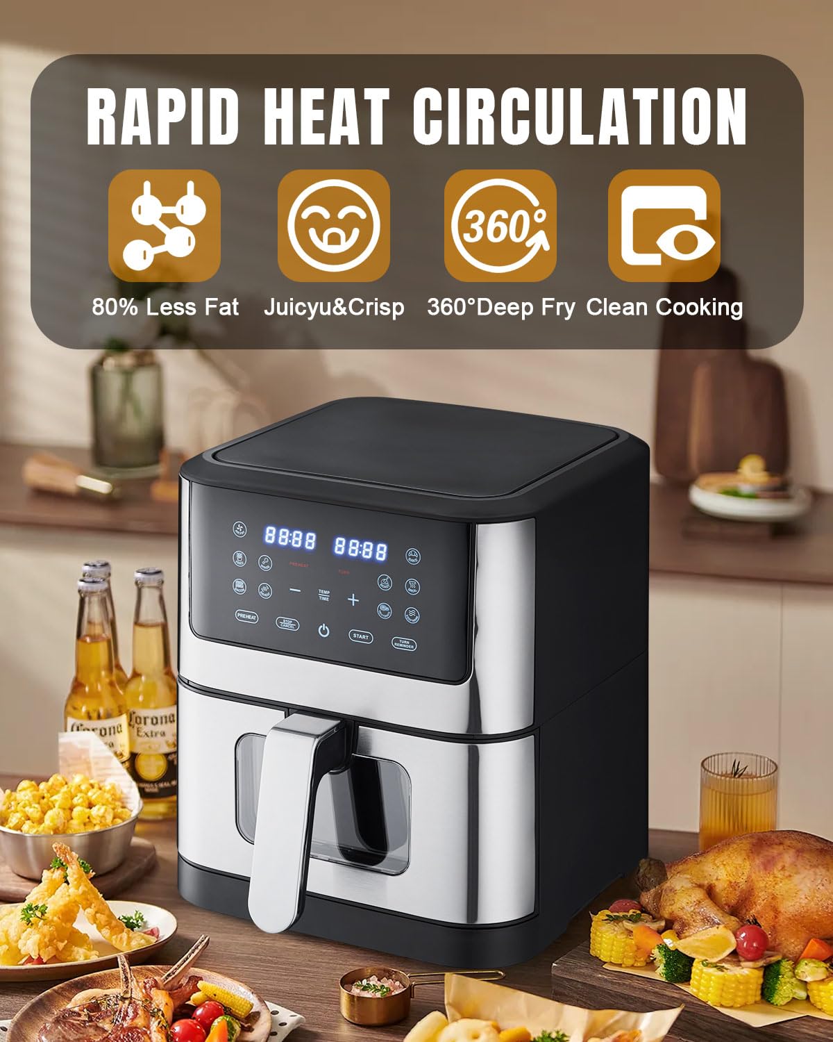 7l Air Fryer 10 In Smart Air Fryer Visible Desertcart Nicaragua